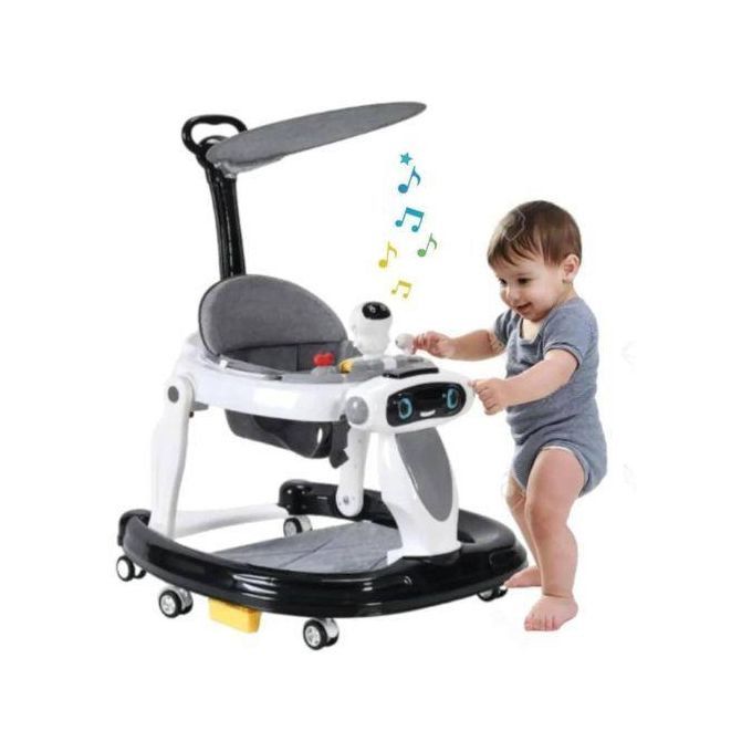 4-in-1 Baby Walker Multi-Functional Push Walker with Activity Tray & Parent Handle