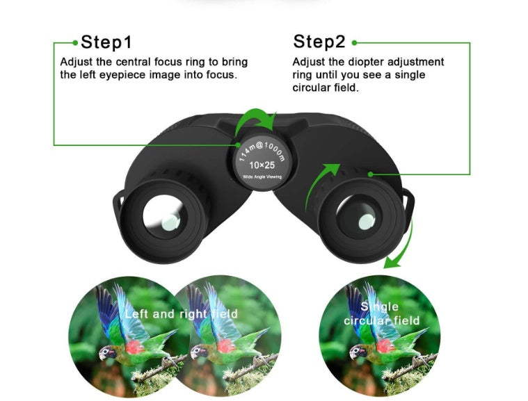 Outdoor Binoculars 10x25 – High-Definition Mini Portable Low-Light Night Vision Pocket Glasses - LIFE STORES UGANDA