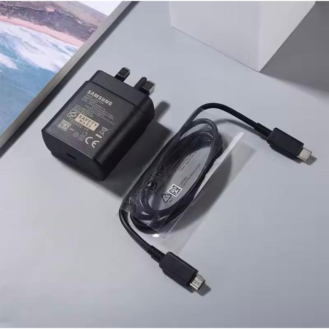 Samsung 45W Super Fast Charger – USB-C PD Adapter + USB-C to USB-C Cable