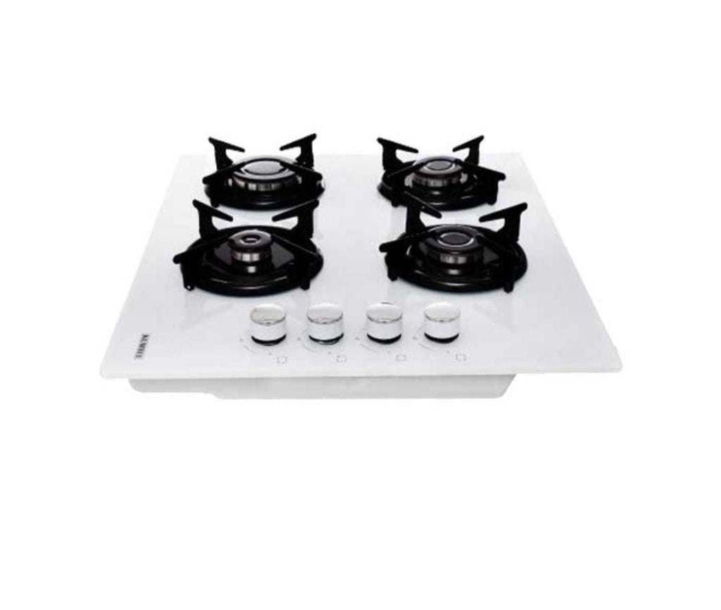 Luxell LX-40 TSHDF 4 Burner Glass Desktop Gas Cooker – White - LIFE STORES UGANDA