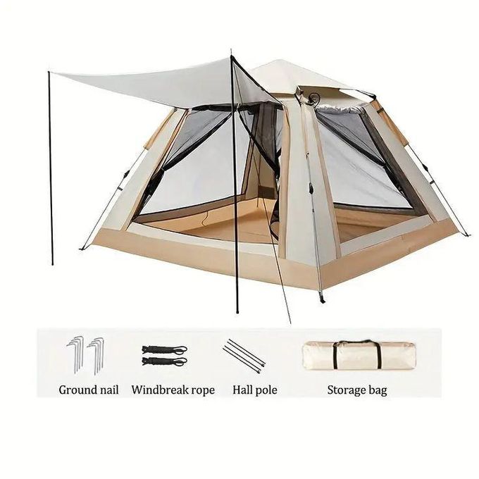 6-Person Pop-Up Camping Tent – Water-Resistant & Windproof Dome, Easy Setup, Portable Outdoor Use