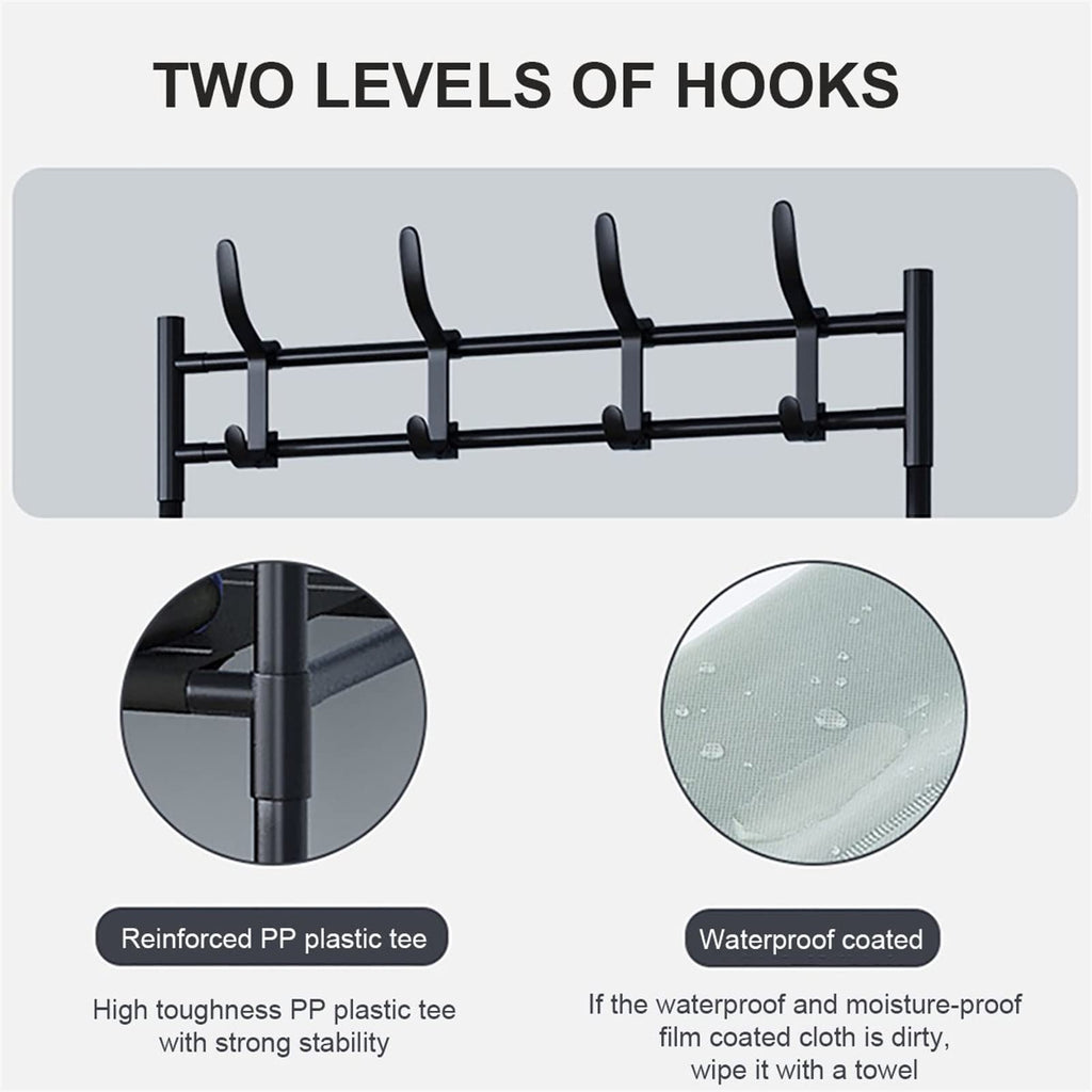 4-Tier Shoe & Hat Rack – Space-Saving Steel Organizer