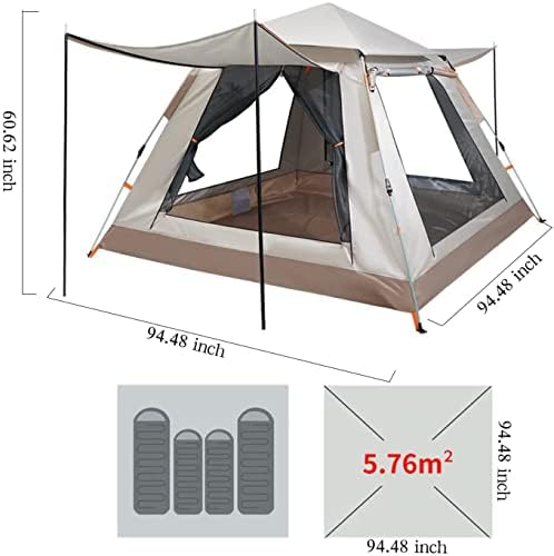 6-Person A-Frame Camping Tent – Insect-Proof, Waterproof, Automatic, Comfortable Family Outdoor Tent