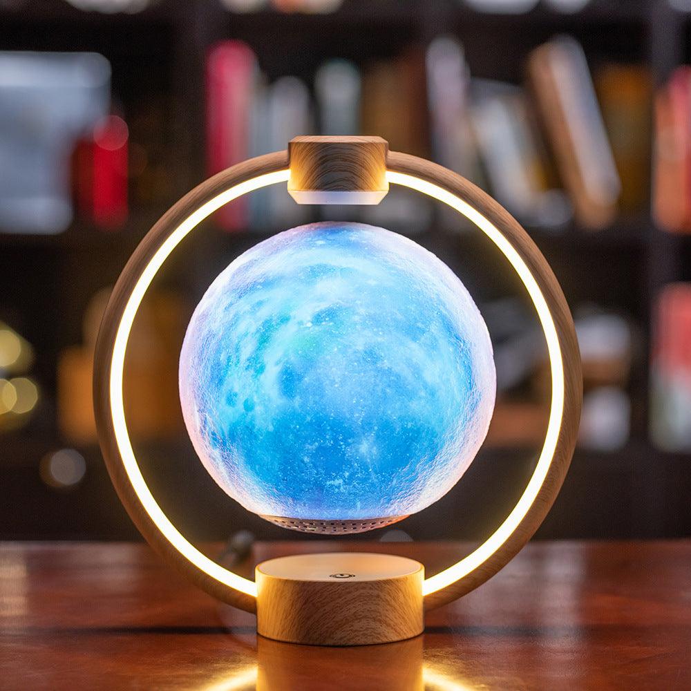 K1-Round Moon Bluetooth Speaker | 3D Stereo, Maglev Suspension & Colorful Lights - LIFE STORES UGANDA