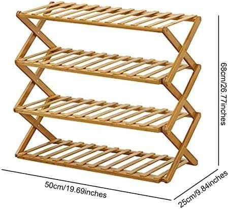 4-Tier Bamboo Shoe Rack – Stylish & Sustainable Home Organization - LIFE STORES UGANDA