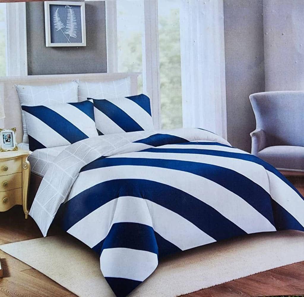 4-Piece 5x6 Duvet Set with 2 Pillows, 1 Bedsheet & 1 Duvet Cover - Complete Bedding Package