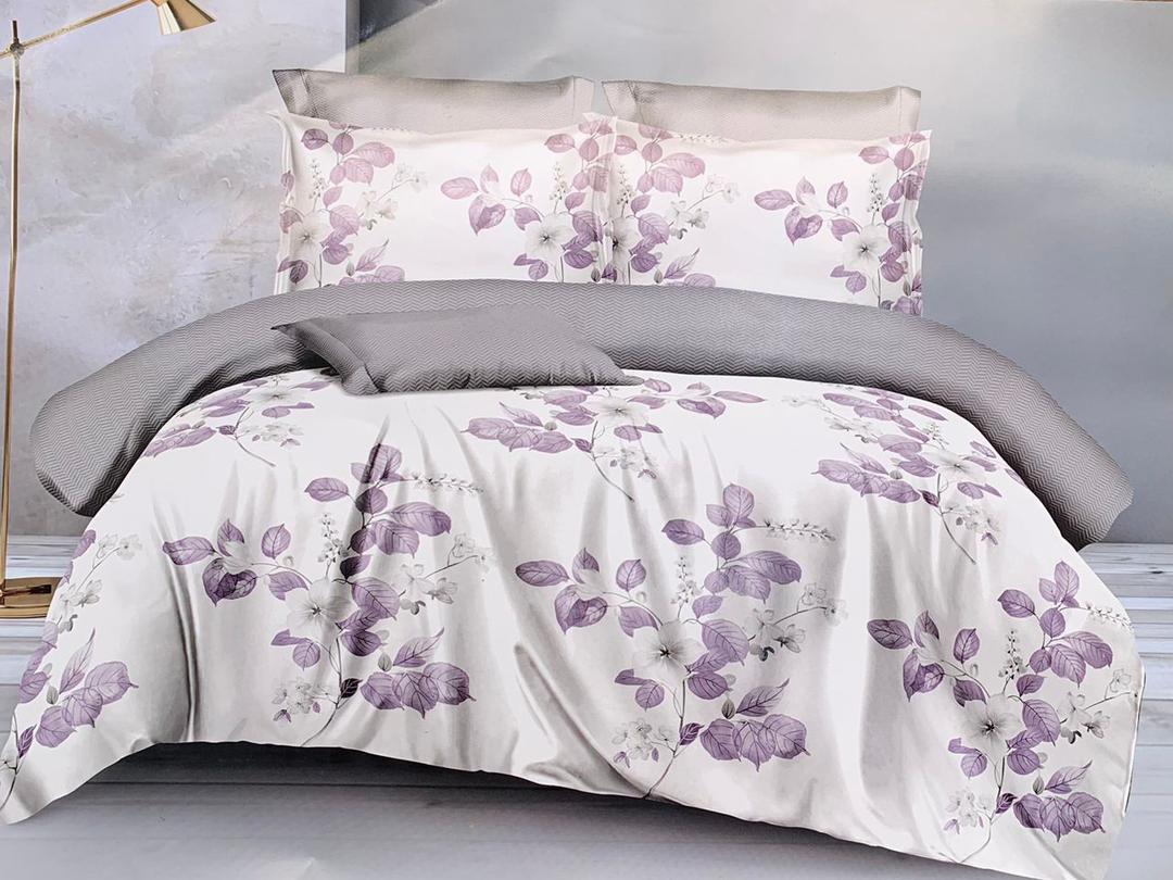 4-Piece 6x6 Duvet Set with 2 Pillows, 1 Bedsheet & 1 Duvet Cover - Complete Queen Bedding Set