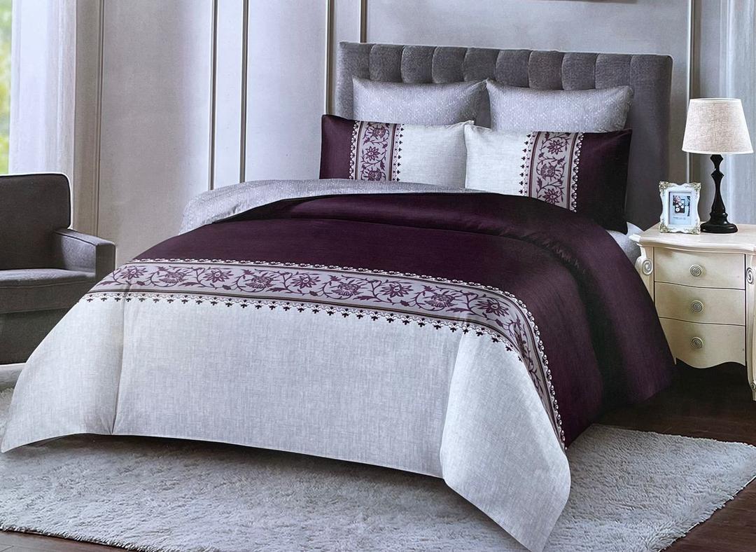 4-Piece 6x6 Duvet Set with 2 Pillows, 1 Bedsheet & 1 Duvet Cover - Complete Queen Bedding Set