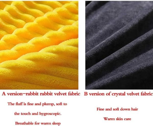 4-Piece Reversible Yellow Velvet Duvet Cover Set - Luxury Double-Sided Bedding with Bedsheet & Pillowcases