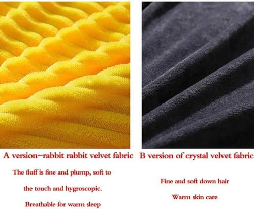 4-Piece Reversible Yellow Velvet Duvet Cover Set - Luxury Double-Sided Bedding with Bedsheet & Pillowcases