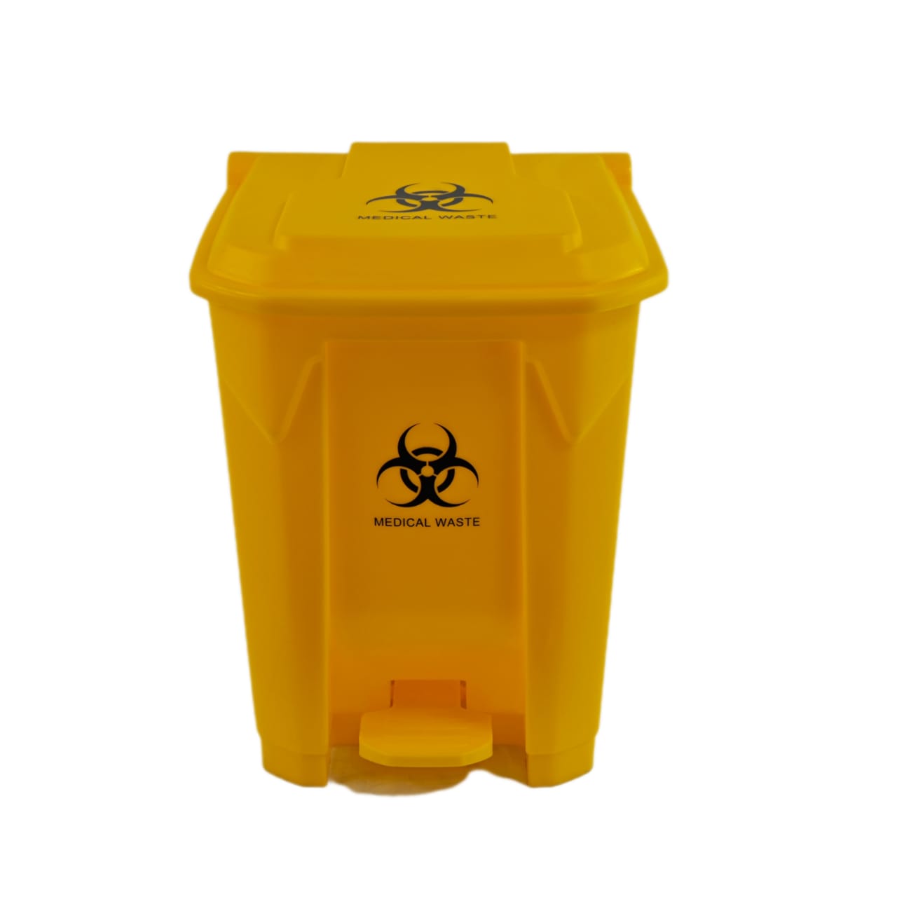 50L Medical Waste Bin – Biohazard Pedal Trash Can, Plastic Recycling Bin with Lid for Hospital & Clinic