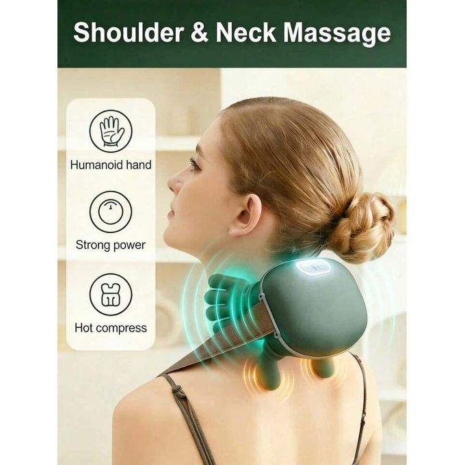 Neck & Shoulder Massager – 3-Speed Kneading Massage with Red-Light Warm Compress