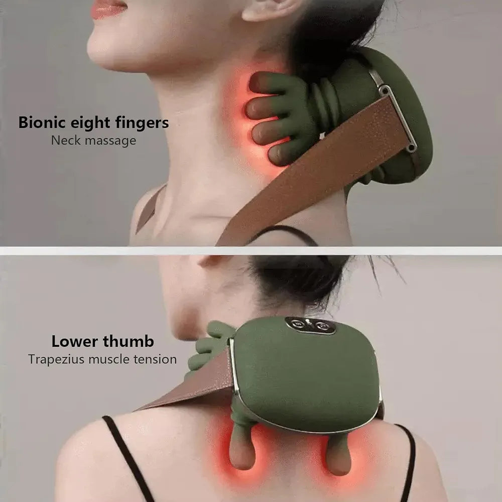 Neck & Shoulder Massager – 3-Speed Kneading Massage with Red-Light Warm Compress