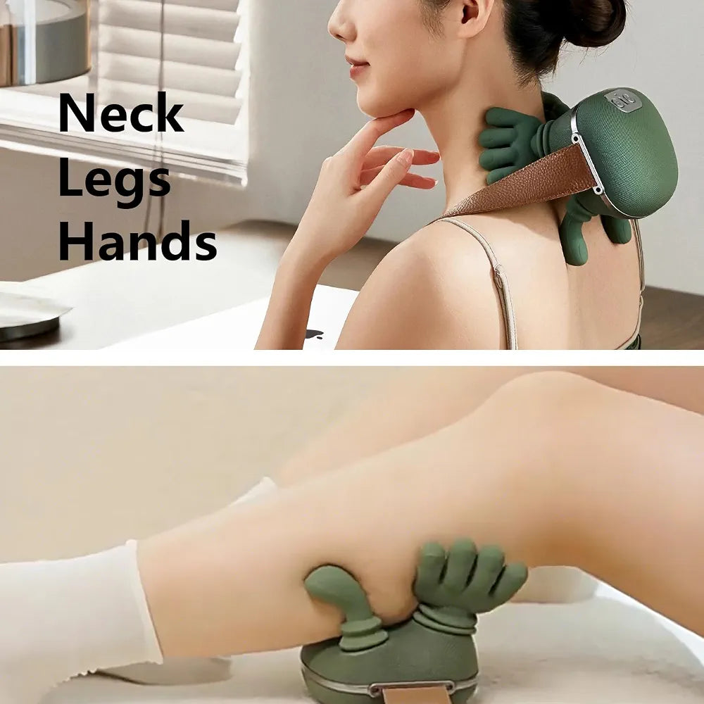 Neck & Shoulder Massager – 3-Speed Kneading Massage with Red-Light Warm Compress