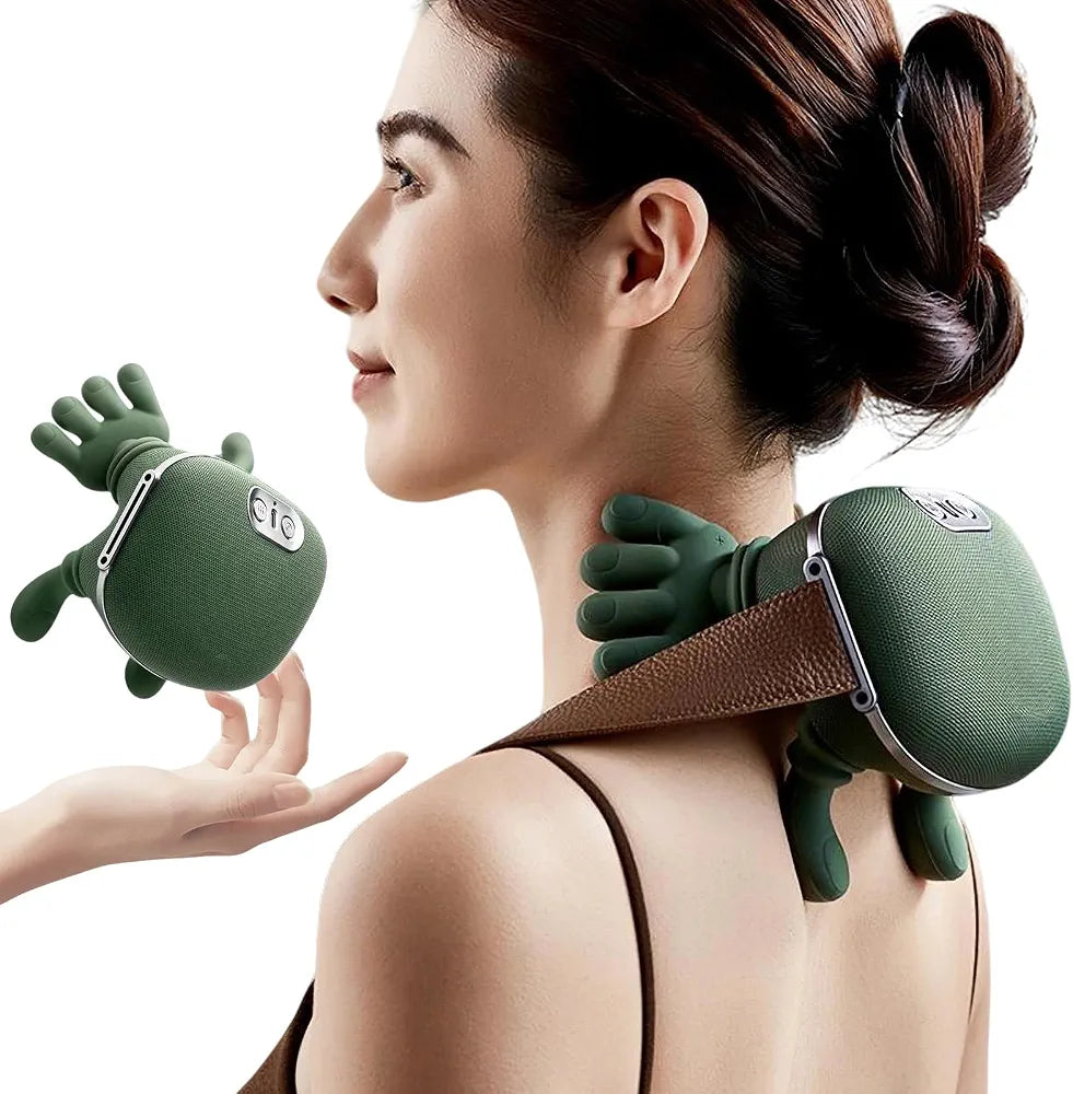Neck & Shoulder Massager – 3-Speed Kneading Massage with Red-Light Warm Compress