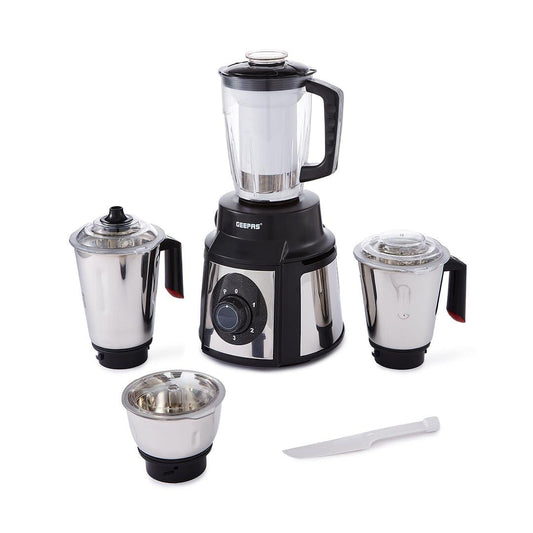 Geepas GSB5457N 5-IN-1 Mixer Grinder – 1000W Power for Effortless Cooking - LIFE STORES UGANDA
