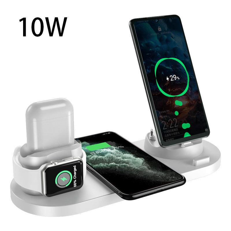 6-in-1 Wireless Charger Dock Station for iPhone, Phone, and Watch – Fast Charging Pad - LIFE STORES UGANDA