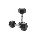 5KG Pair Rubber Head Dumbbells – Hexagonal Anti-Roll Design, Durable Rubber Coated, Floor Protection, Home Gym