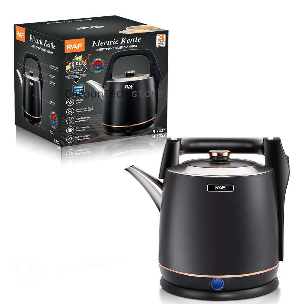 1.8L Stainless Steel Electric Kettle – 1000W Fast Boiling, Safety Auto-Off, Red