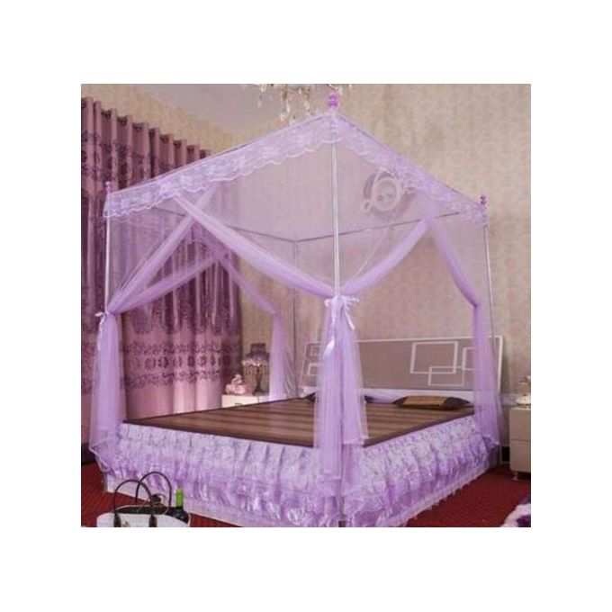 5x6 Mosquito Net with 2 Stands & Adjustable Frame, 4 Stand  Mosquito Net for 5ft by 6ft Beds, Portable for Home & Travel