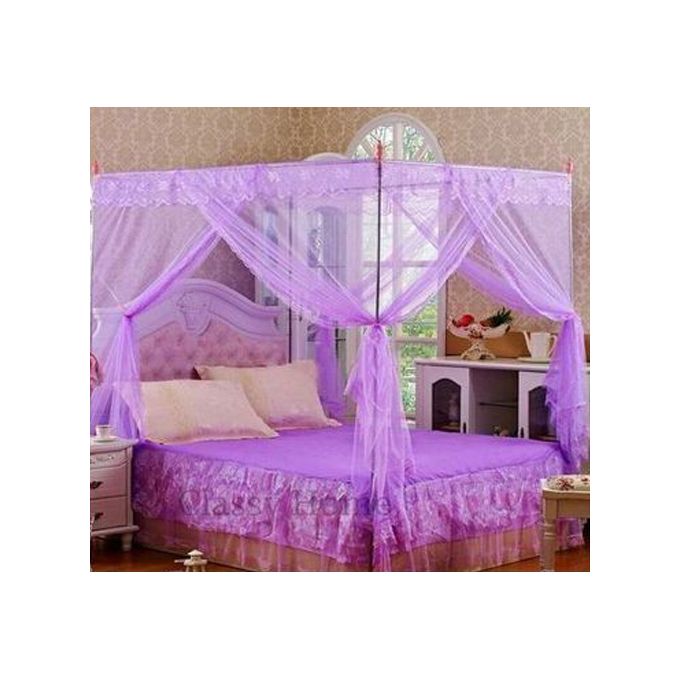 5x6 Mosquito Net with 2 Stands & Adjustable Frame, 4 Stand  Mosquito Net for 5ft by 6ft Beds, Portable for Home & Travel