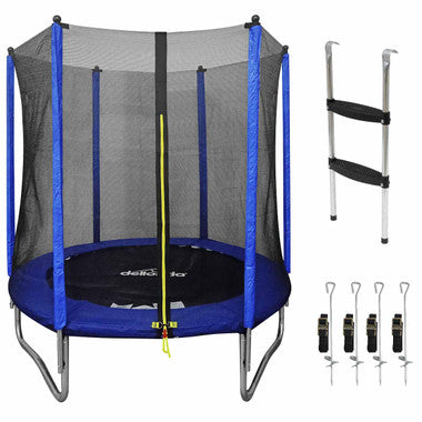 6FT Heavy-Duty Trampoline for Kids & Adults | Outdoor Trampoline with Enclosure Safety Net & Anchor Kit