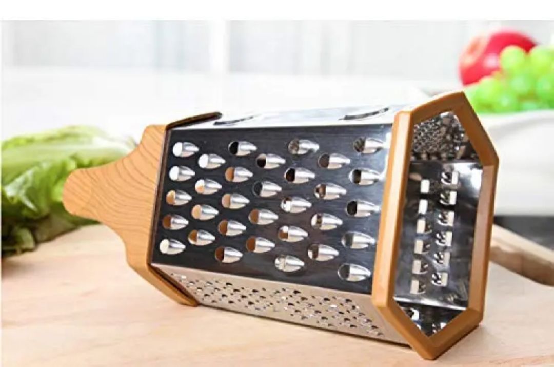 6-Sided Stainless Steel Box Grater – Sharp 304 Rust-Free Blades, Easy Grating & Slicing, Non-Slip Grip