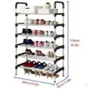 6-Tier Collapsible Shoe Rack – Multi-Color Steel Tube & Cotton Organizer for Entryway, Closet, or Bedroom Storage