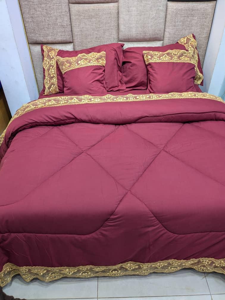 6-Piece Laced Duvet Set | Elegant Bedding with Lace Accents in Multiple Colors