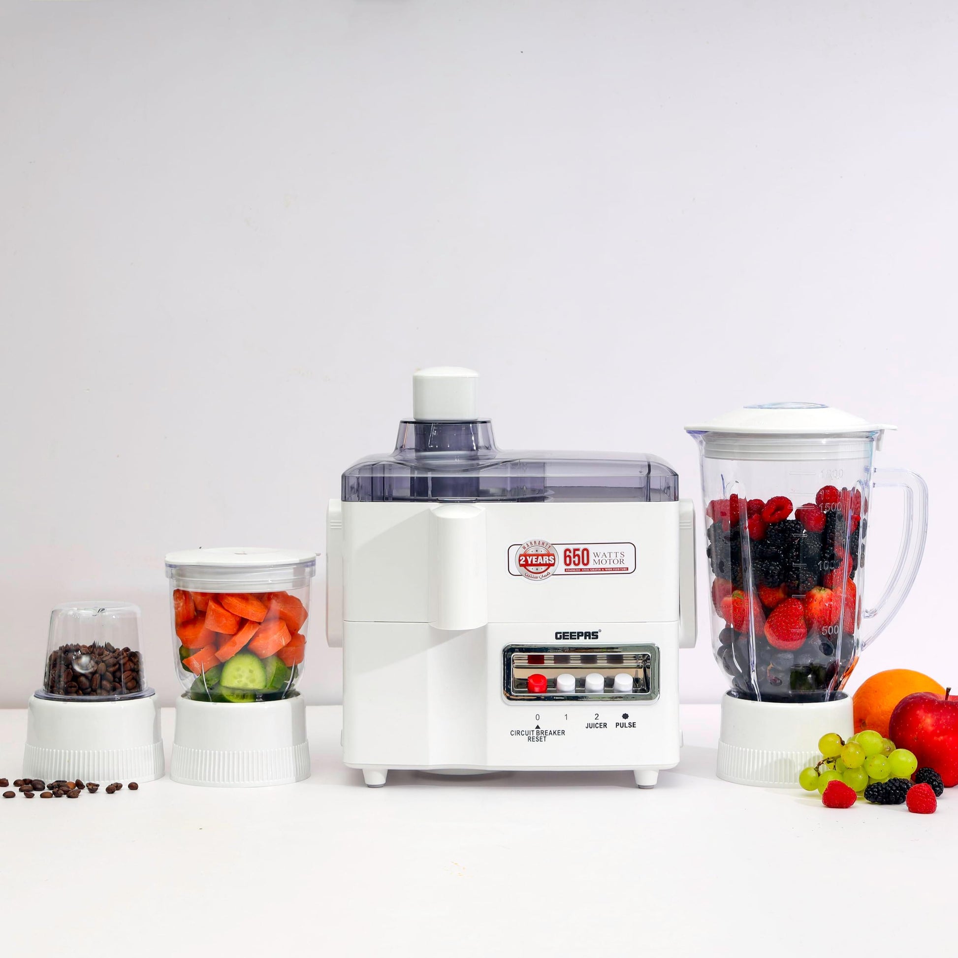 Geepas GSB6147 4-in-1 Food Processor – 650W Power for Effortless Cooking - LIFE STORES UGANDA