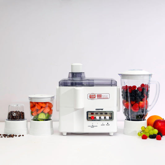 Geepas GSB6147 4-in-1 Food Processor – 650W Power for Effortless Cooking - LIFE STORES UGANDA