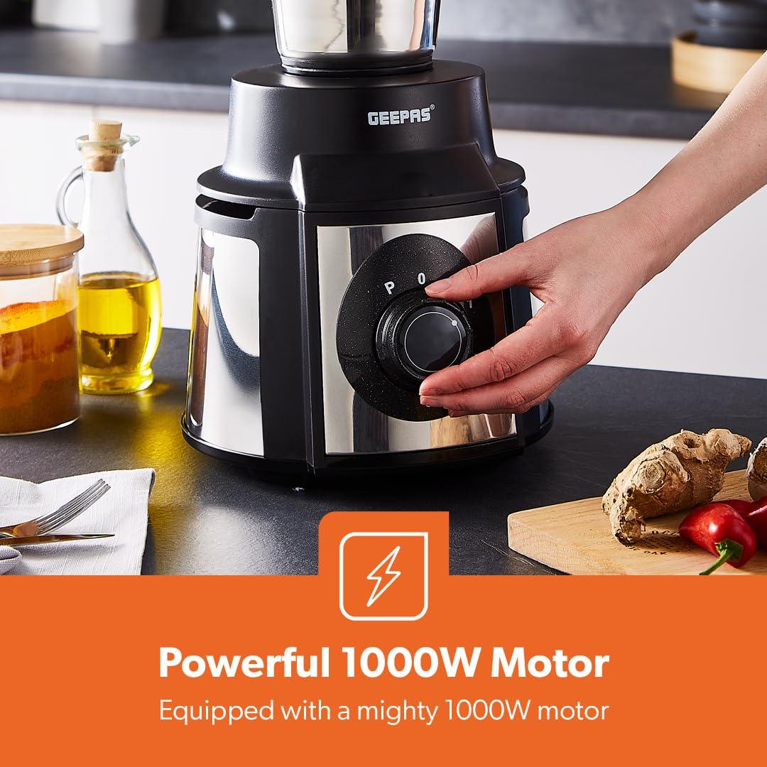 Geepas GSB5457N 5-IN-1 Mixer Grinder – 1000W Power for Effortless Cooking - LIFE STORES UGANDA