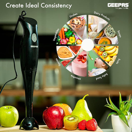 Geepas GHB5467 200W Hand Blender – Powerful & Versatile Kitchen Companion - LIFE STORES UGANDA