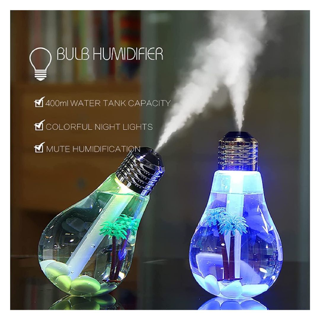 7-Color LED Humidifier – 400ml Silent Nano Atomization Air Moisturizer for Home, Office, and Dorm