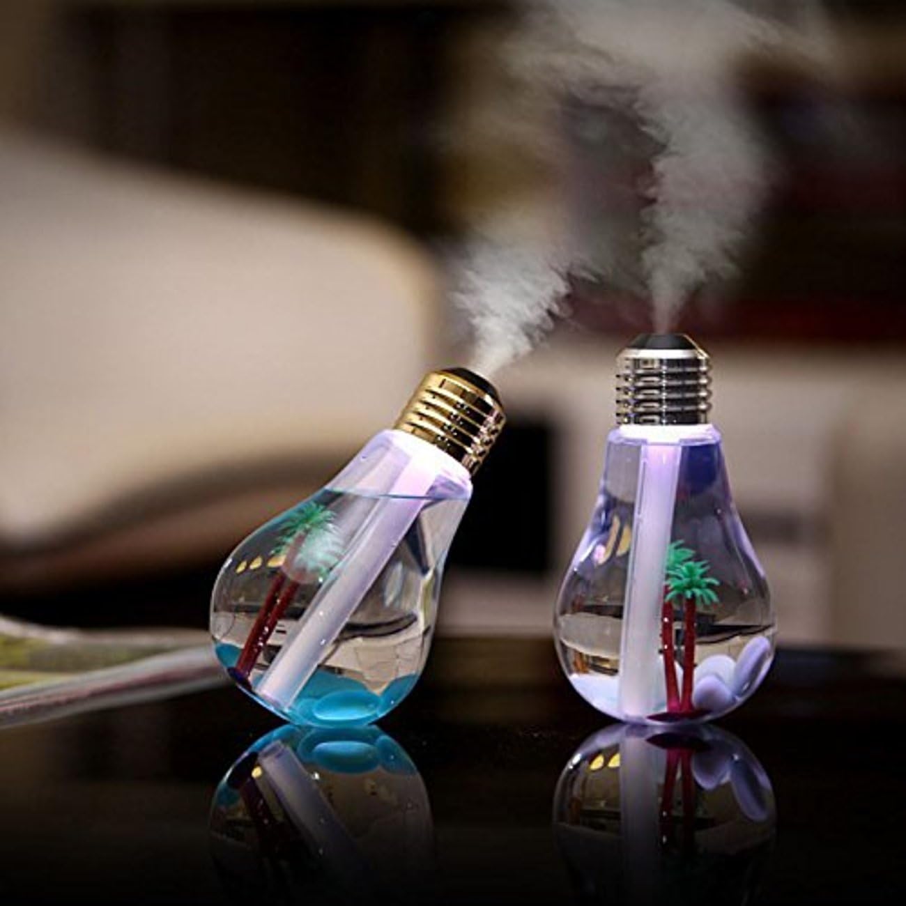 7-Color LED Humidifier – 400ml Silent Nano Atomization Air Moisturizer for Home, Office, and Dorm
