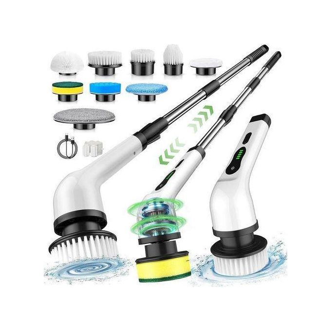 Cordless 7-in-1 Spin Scrubber Brush – Electric Cleaning for Bathroom & Floor