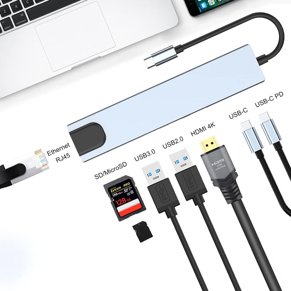 Type-C,  8-in-1 USB-C Hub – Power, Ports & 4K in Your Pocket