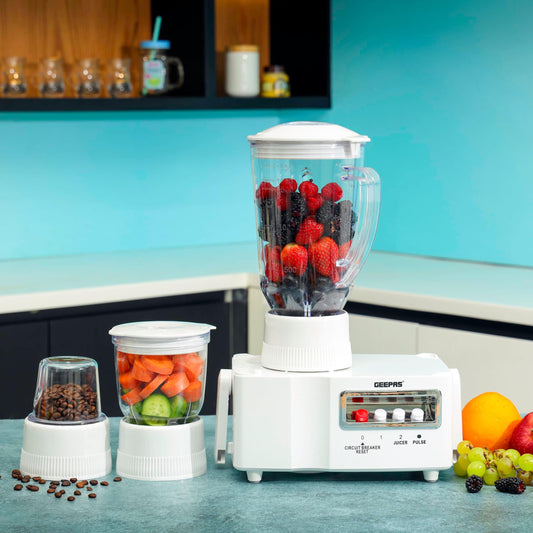 Geepas GSB6147 4-in-1 Food Processor – 650W Power for Effortless Cooking - LIFE STORES UGANDA