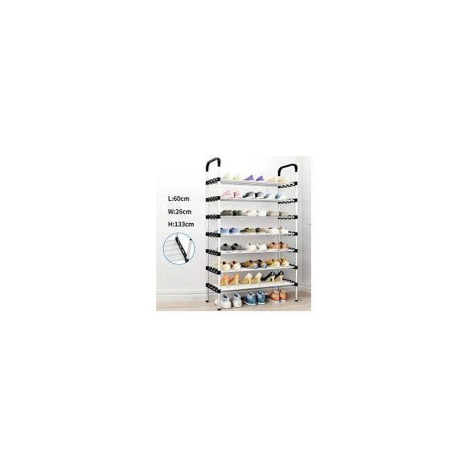 8-Layer Stainless Steel Shoe Rack – Stackable, Adjustable, Multi-Tier Wire Grid Organizer for Entryway, Closet, or Narrow Spaces