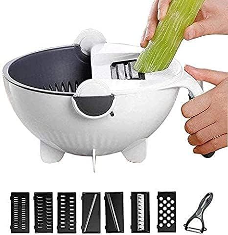 9-in-1 Vegetable Slicer & Chopper – Fast Easy Food Prep, Multi-Blade Cutting, Time-Saving Kitchen Tool
