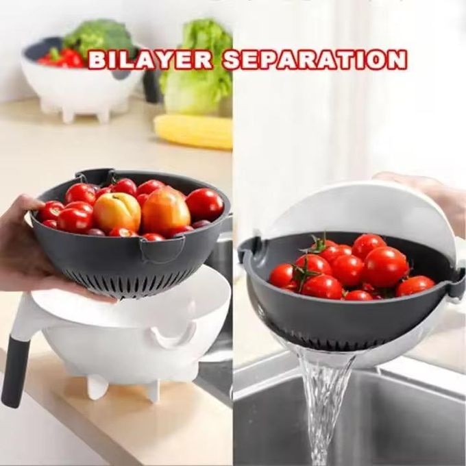 9-in-1 Vegetable Slicer & Chopper – Fast Easy Food Prep, Multi-Blade Cutting, Time-Saving Kitchen Tool