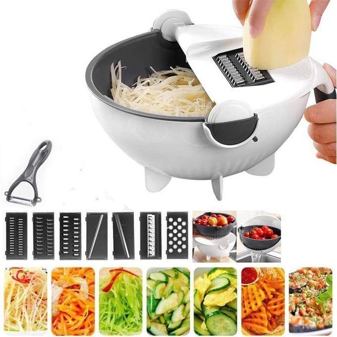9-in-1 Vegetable Slicer & Chopper – Fast Easy Food Prep, Multi-Blade Cutting, Time-Saving Kitchen Tool