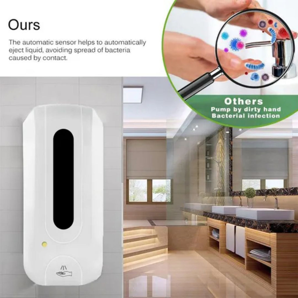 Automatic 1000ml Hand Sanitizer Dispenser – Touchless Infrared Sensor, Wall Mountable, Kids-Friendly, Space-Saving