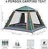 Merdia Automatic Hydraulic Pop-Up Tent – 3-4 Person Waterproof Camping Tent-Shelter with Sunshade, UV Protection & Instant Setup