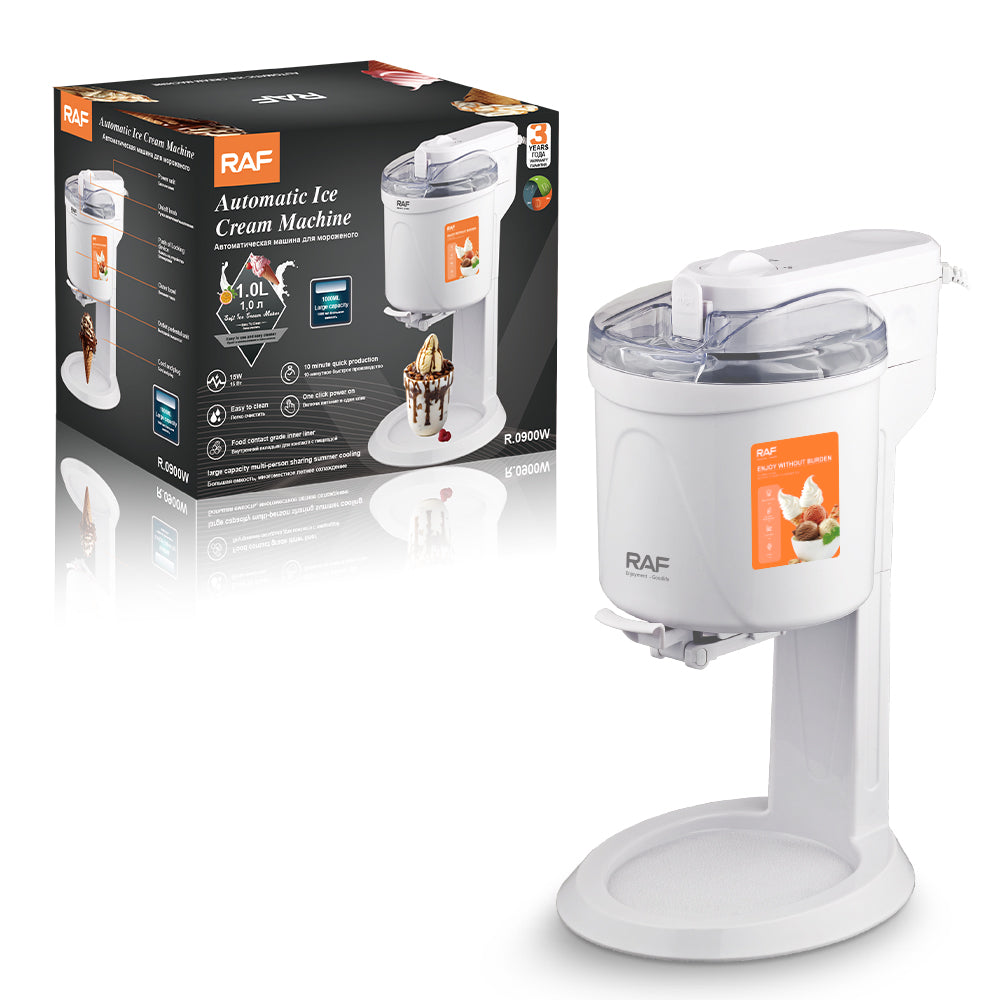 RAF Automatic Ice Cream Maker | 1L Homemade Frozen Dessert Machine (Model R.0901R)