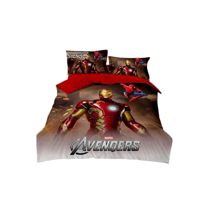3-Piece Avengers Iron Man Duvet Set | Kids Superhero Bedding Collection