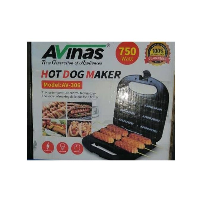 Avinas AV-306 Hotdog Waffle Maker 750W Electric Non-Stick Breakfast Sandwich Maker