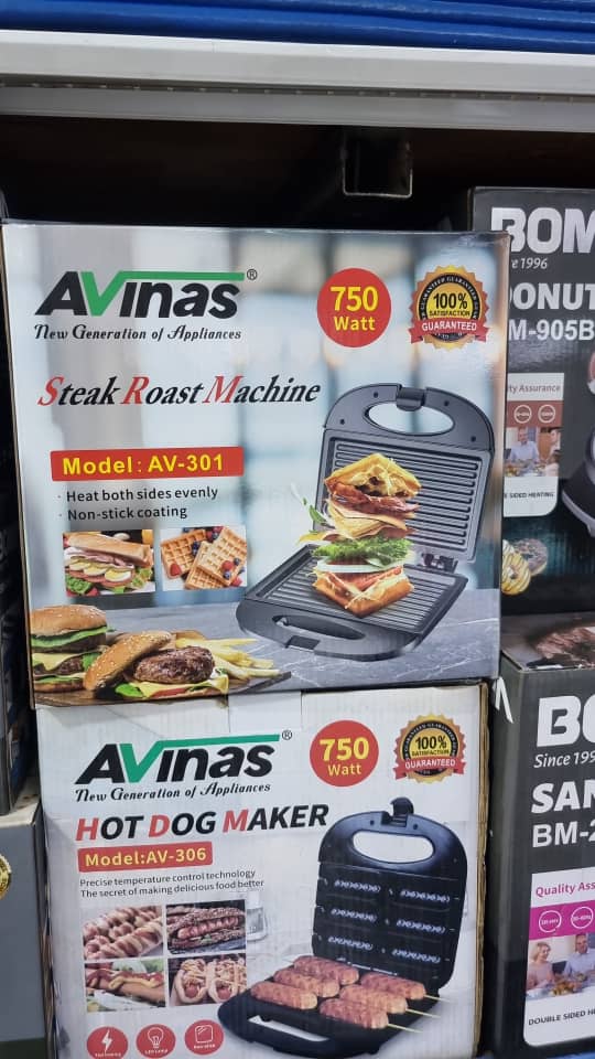 Avinas AV-306 Hotdog Waffle Maker 750W Electric Non-Stick Breakfast Sandwich Maker