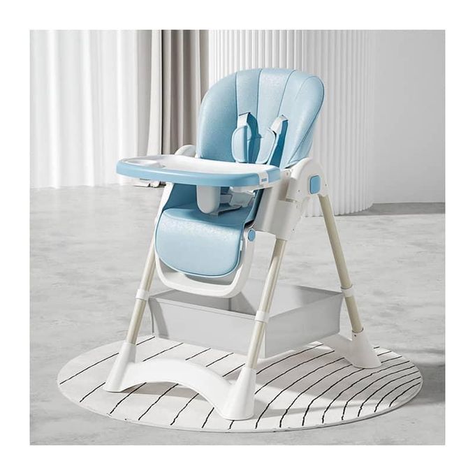 Adjustable Baby High Feeding Chair | Foldable Portable High Chair with Removable Tray | Space-Saving Dining Chair for Babies & Toddlers
