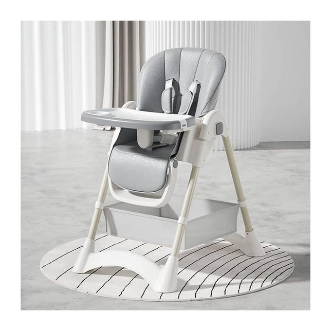Adjustable Baby High Feeding Chair | Foldable Portable High Chair with Removable Tray | Space-Saving Dining Chair for Babies & Toddlers